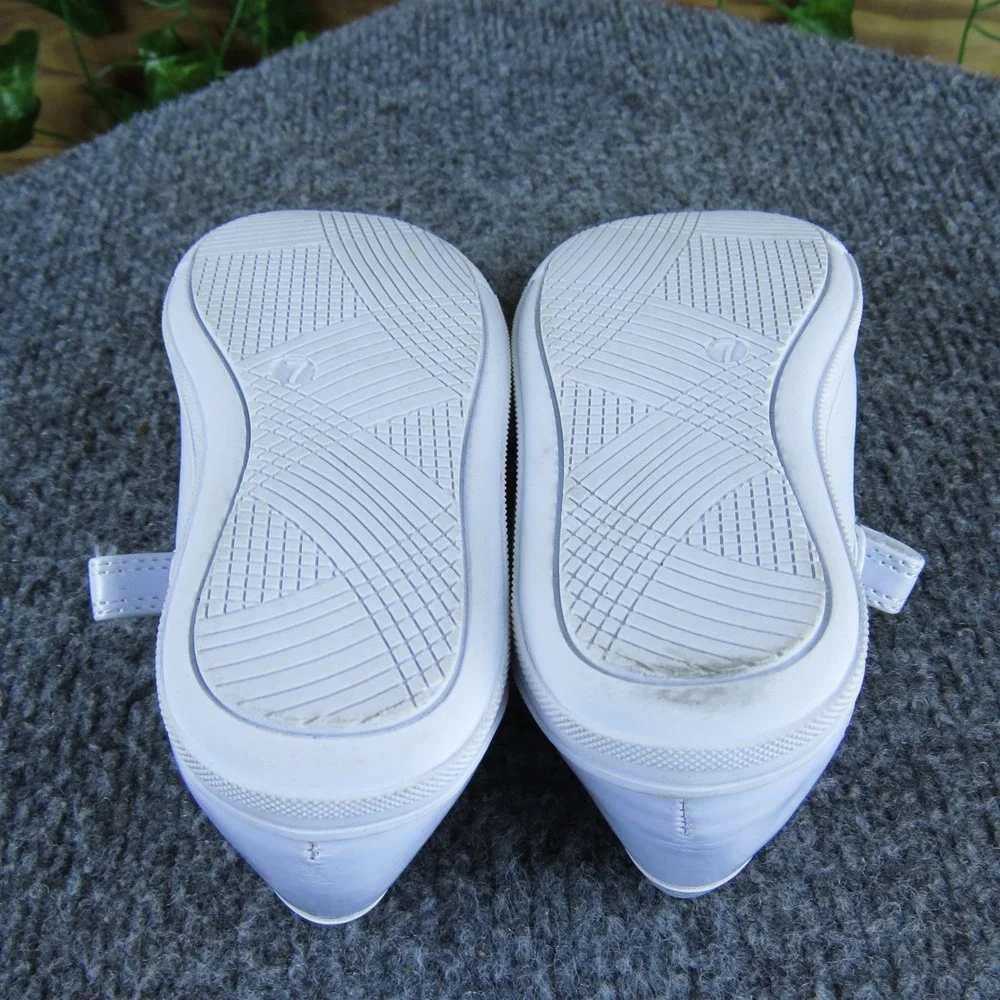 Rachel Shoes Girls Mary‎ Jane  Sz T 7 Medium White Synthetic Hook & Loop